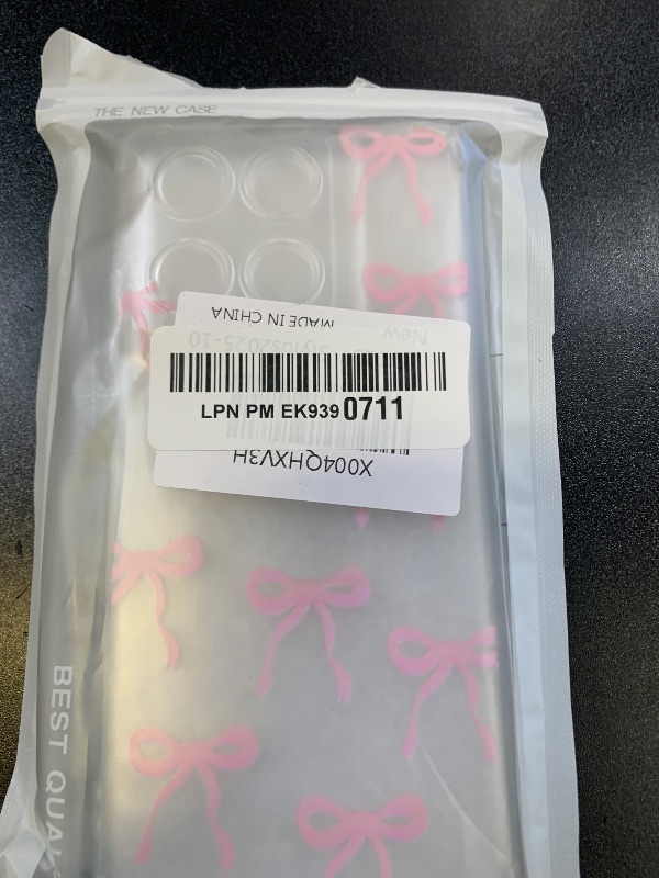 Photo 1 of Tcaraersing for Motorola Moto G Stylus 2025 Clear Case with Ribbon Bow Design, Upgraded Full Camera Protection Shockproof Bumper Corner Transparent Soft TPU Girls Women Slim Floral Cover, Pink Bowknot