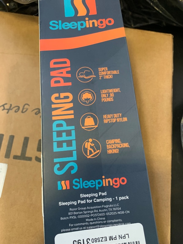 Photo 1 of Sleepingo Ultralight Sleeping Pad - Inflatable Sleeping Mat for Camping, Hiking, Backpacking - 74x22 Inches Compact Air Mattress, Waterproof Gear for Travel Outdoors - Green