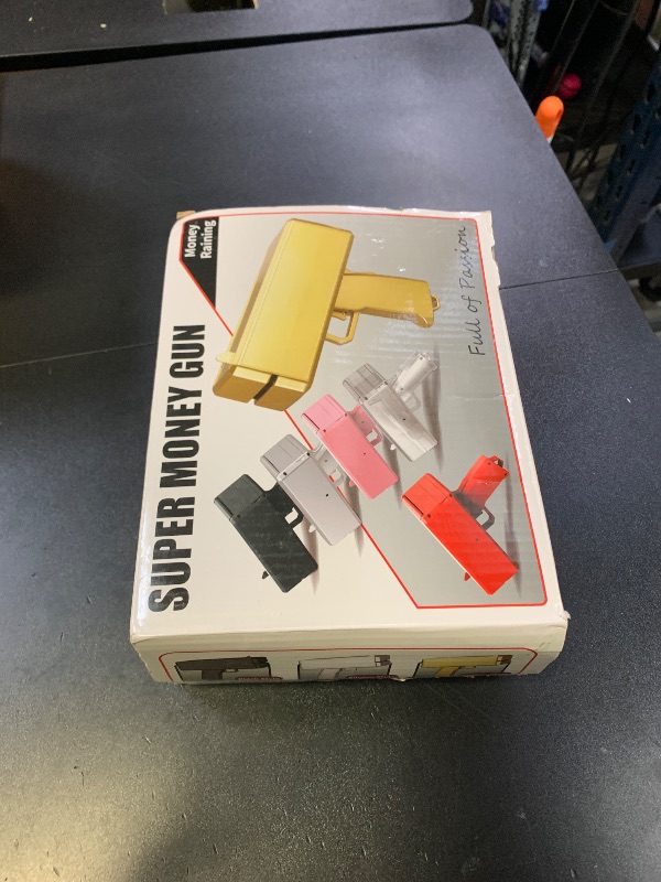 Photo 1 of Sopu Make it Rain Money Gun Paper Playing Spary Prop Cash Gun Party Supplies (Metallic Gold)
