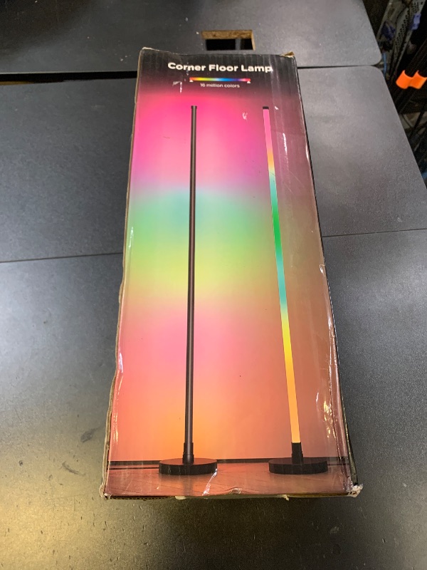 Photo 1 of BWGZH Corner Floor Lamp 2 Pack, Smart RGB LED Corner Lamp with Music Sync and 16 Million DIY Colors, App & Remote Control, Color Changing Standing Lamp for Bedroom, Living Room and Gaming Room(2 Pack)