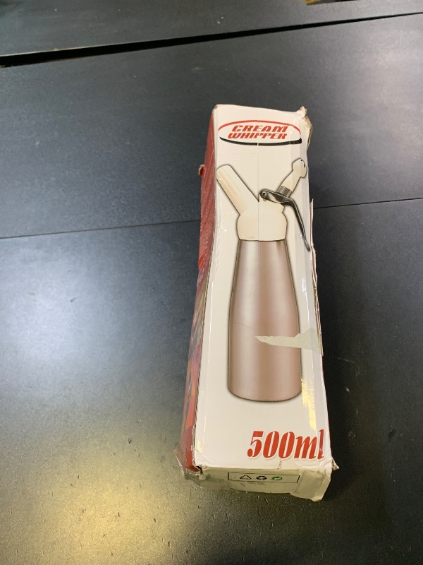 Photo 1 of Professional Aluminum Whipped Cream Dispenser Cream Maker 500mL (1 Pint) for Desserts Gourmet Cream Whipper with 3 Decorating Nozzles