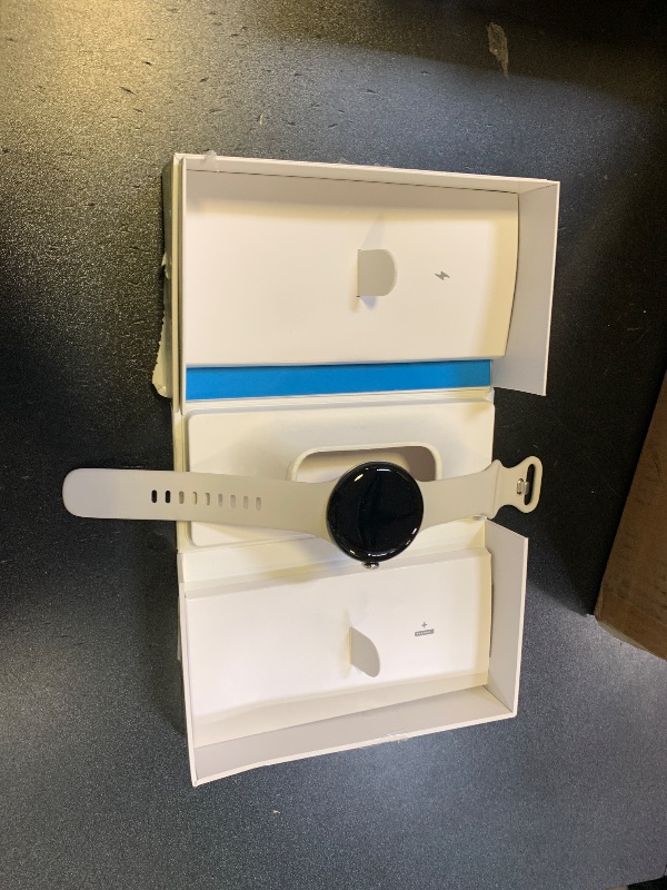 Photo 1 of Google Pixel Watch 2 (Previous Model) with Best of Fitbit - Heart Rate Tracking, Stress Management, Safety Features - Android Smartwatch - Polished Silver Aluminum Case - Porcelain Active Band - Wi-Fi
