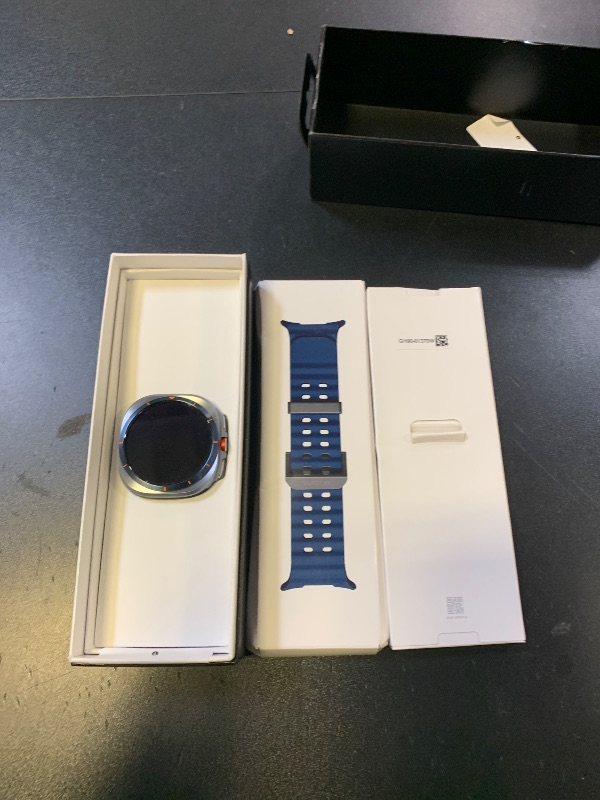 Photo 1 of Samsung Galaxy Watch Ultra (2025) 47mm LTE Smartwatch, Titanium Casing, Advanced Sleep Coaching, Running Coach, Energy Score, Heart Rate Tracking, GPS, Titanium Blue [US Version, 2 Yr Warranty]