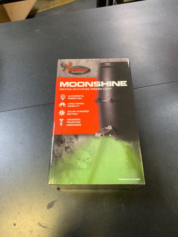 Photo 1 of WILDGAME INNOVATIONS Moonshine Feeder Light | Weather-Resistant Motion-Activated Green Light with Integrated Solar Panel for Hog & Predator Hunting