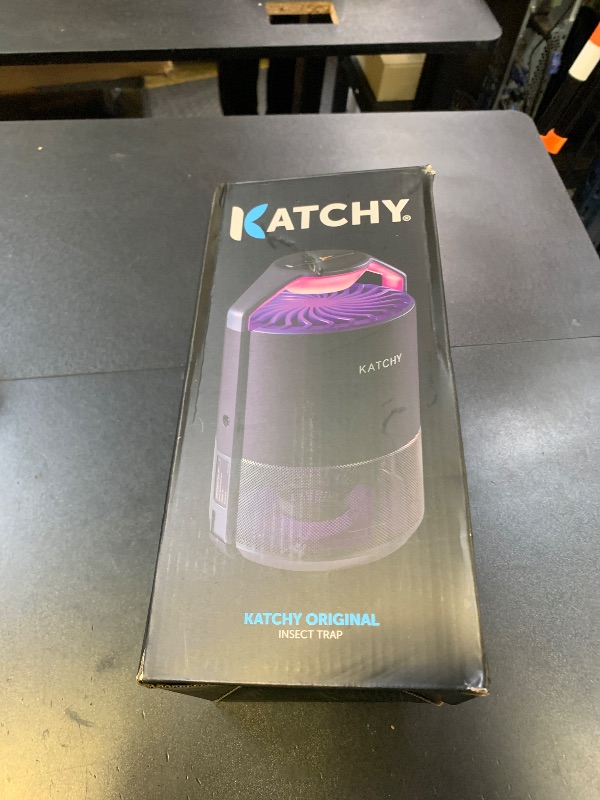 Photo 1 of Katchy Indoor Insect Trap - Catcher & Killer for Mosquitos, Gnats, Moths, Fruit Flies - Non-Zapper Traps for Inside Your Home - Catch Insects Indoors with Suction, Bug Light & Sticky Glue (Black)