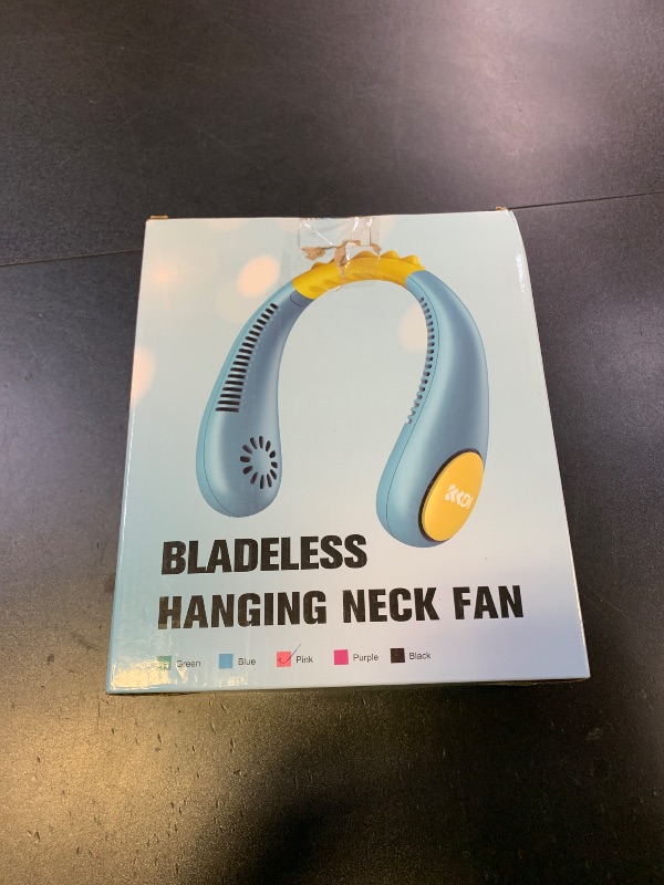 Photo 1 of Kids Neck Fan, Portable Bladeless Fans for Kid 4-14Y Girls & Boys, 2600mAh USB Personal Mini Cooling Fan for Travel/Camping/Study, 4 Speeds, Lightweight, Compact, Perfect Summer Gifts for Kids