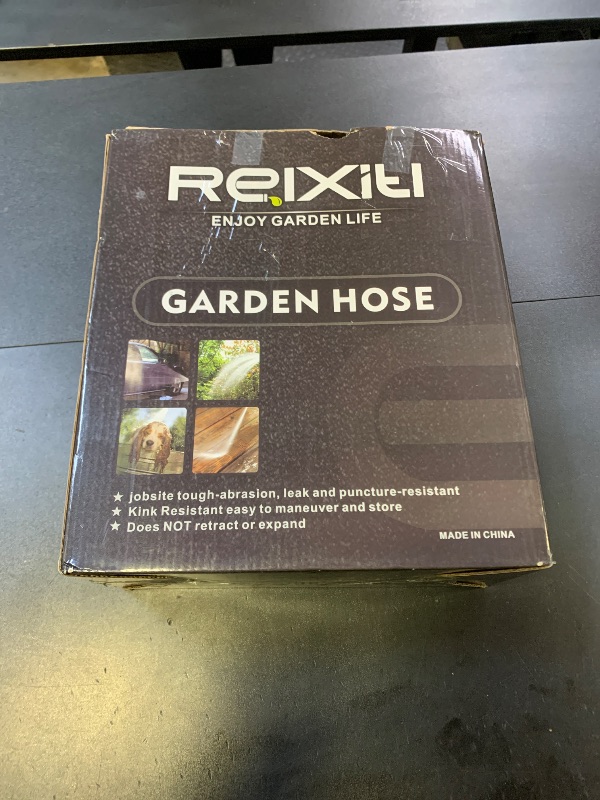 Photo 1 of Relxitl Garden Hose, Flexible Water Hose, Ultra Lightweight Non-Expanding hose with 10 Function Sprayer, Leak proof, Pressure Resistant for Yard, Outdoor (Black, 50FT)