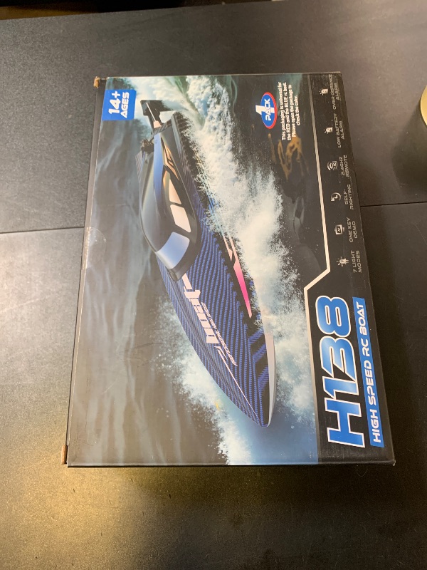 Photo 1 of RC Boat 30KMH with 7Light Modes,Remote Control Electric Fast Speed Boat for Adults Kids 8-12 Lake Pool Water Play,Self-righting,Demo,Water Cooling,Full Waterproof,20 Mins,Low Battery Alert,2.4Ghz,Red