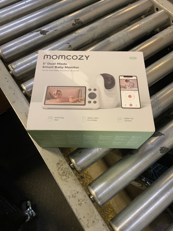 Photo 1 of Momcozy Smart WiFi Baby Monitor with Camera and Audio, 5" 1080P Screen with Wall Mount, Motion & Cry Detection, Safe Fence, Clear Night Vision, 5000mAh Battery, 2-Way Talk, Photo & Video Recording