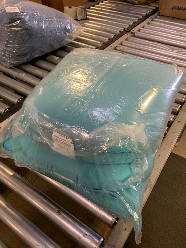 Photo 1 of Wellsin Outdoor Chair Cushions for Patio Furniture - Patio Chair Cushions Set of 6 - Water Resistant Round Corner Outdoor Seat Cushions 17"X16"X2", Teal