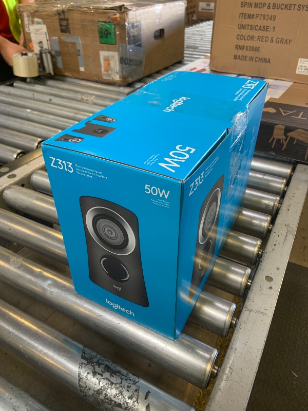 Photo 1 of Logitech Z313 2.1 Multimedia Speaker System with Subwoofer, Full Range Audio, 50 Watts Peak Power, Strong Bass, 3.5mm Inputs, PC/PS4/Xbox/TV/Smartphone/Tablet/Music Player - Black