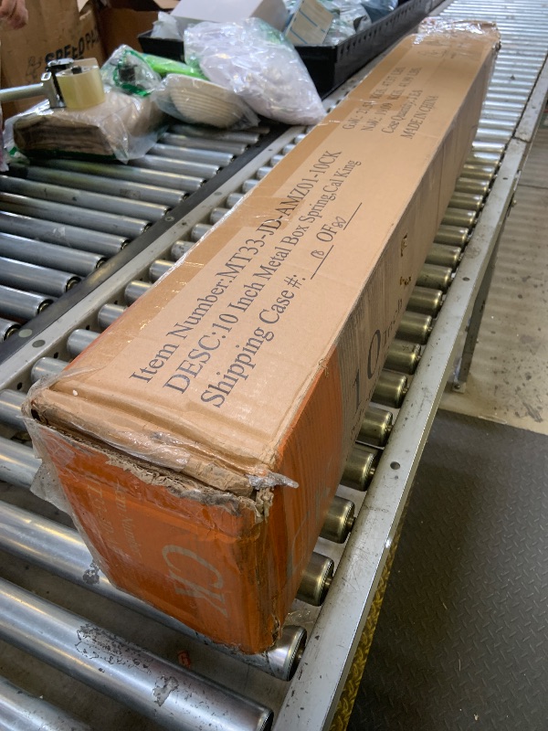 Photo 1 of MAF Cal King Size King Box Spring, 10 Inch High Profile Box Spring Cal King 3500 lbs Black Heavy Duty Metal Mattress Foundation with Easy Clean Fabric Cover, Easy Assembly