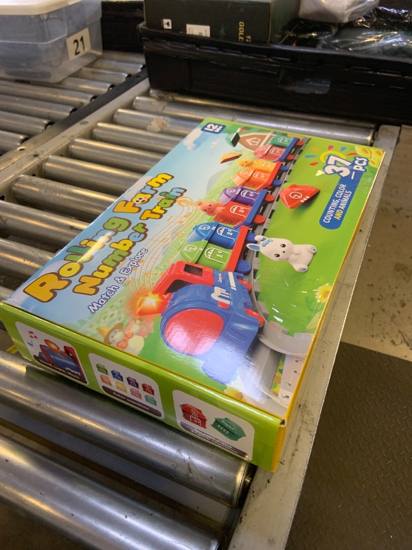 Photo 1 of Train Set for Toddlers 2-4,Toddler Toys for 1 2 3 Year Old,Electric Train Set Montessori Learning Matching & Sorting Toys, Learning Toy Birthday Gift for Boy Girl