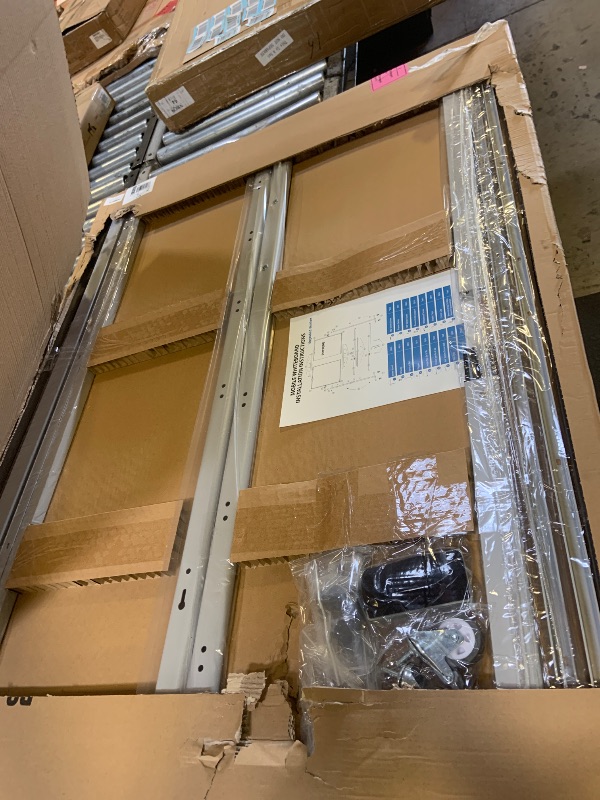 Photo 1 of FORTUNO Large Magnetic Mobile Whiteboard 72"x48", Rolling Double Sided Stand Whiteboard on Wheels, Reversible Adjustable Height/Angle Dry Erase Board 6' x 4' Easel White Board for Office Classroom