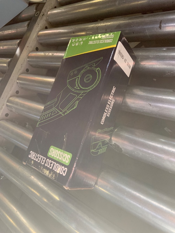 Photo 1 of Cordless Electric Scissors: 4V Rechargeable Rotary Cardboard Cutter, 3000mAh Battery, with LED Light, 2 Blades, Box Cutter for Fabric Carpet Carton Plastic Leather Cloth