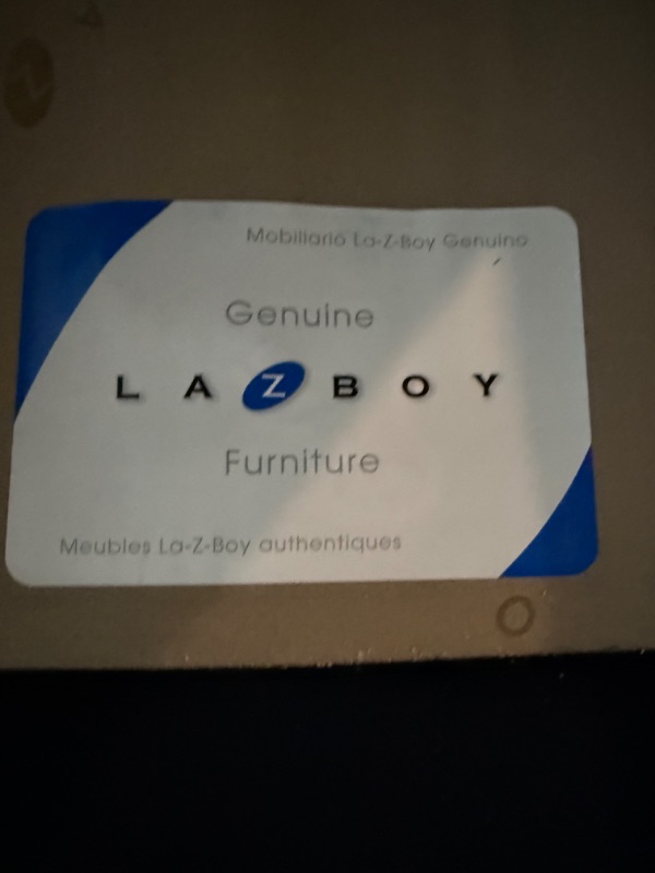 Photo 1 of 7’ LA-Z-BOY NAVY BLUE SOFT VELVET SOFA
