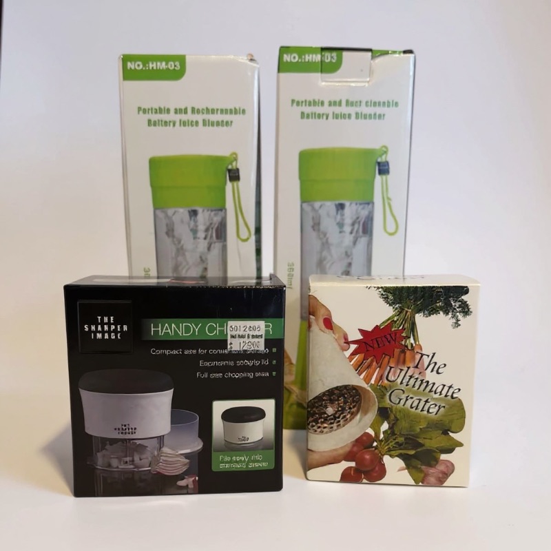 Photo 1 of 2-NIB PORTABLE JUICERS, ULTIMATE GRATER, SHARPER IMAGE HANDY CHOPPER