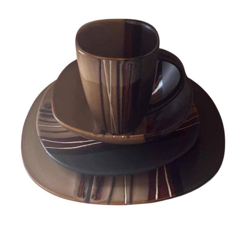 Photo 1 of 16PCS-BETTER HOMES & GARDENS EARTH TONE STONEWARE