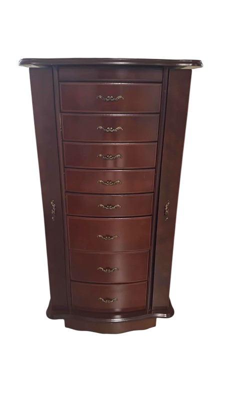 Photo 1 of MAHOGANY JEWELRY CABINET 18” x 15” H34”