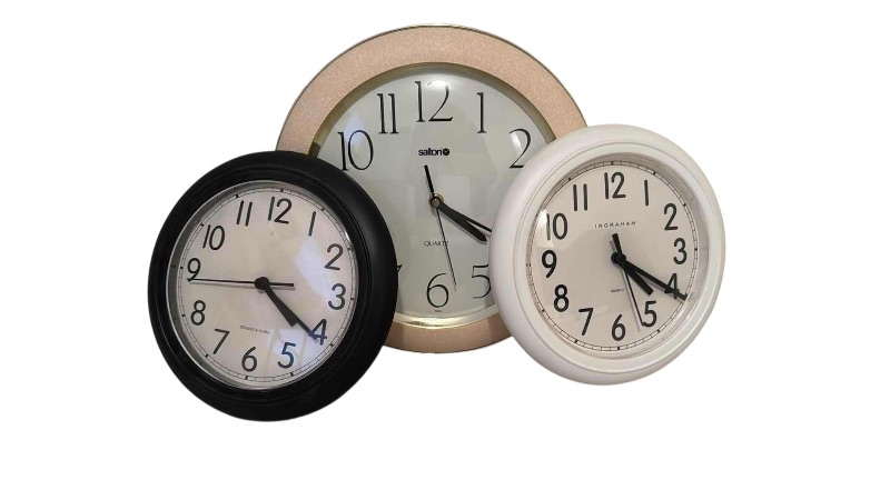 Photo 1 of 3-ROUND WALL CLOCKS