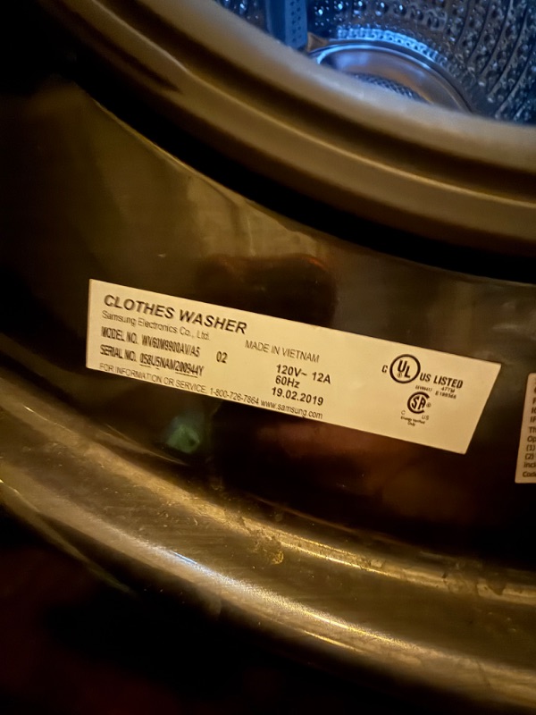 Photo 1 of SAMSUNG BLACK & STAINLESS STEEL WASHER