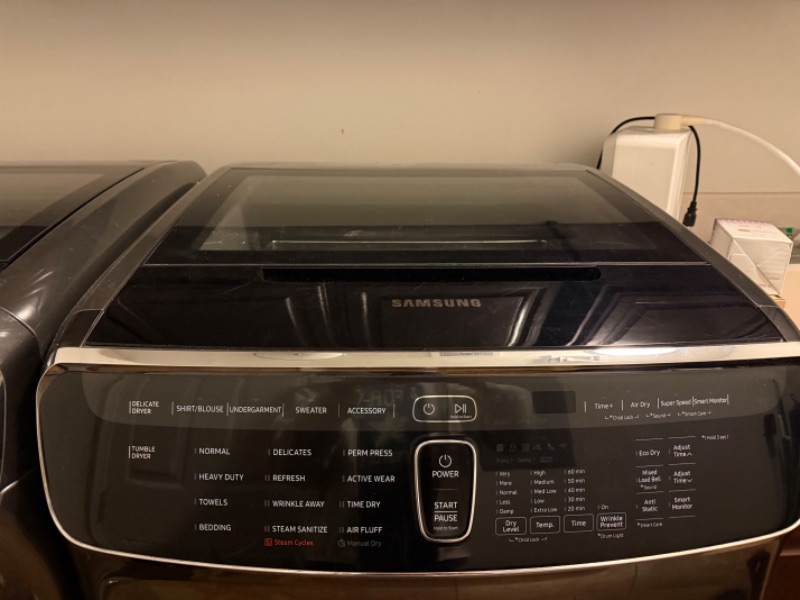 Photo 1 of SAMSUNG BLACK  & STAINLESS STEEL GAS FRONT LOAD DRYER