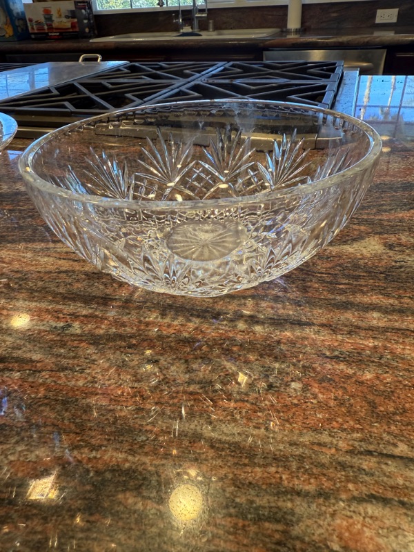 Photo 1 of 3-CRYSTAL SERVING BOWLS & BASKET