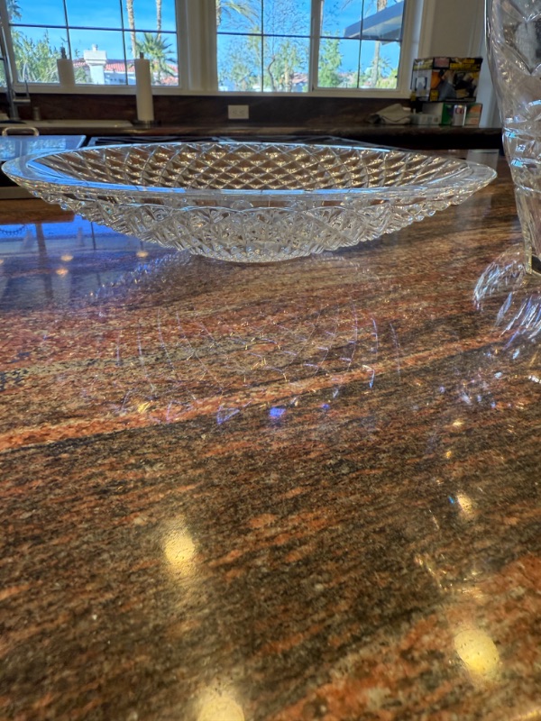 Photo 1 of 3-CRYSTAL SERVING BOWLS & BASKET