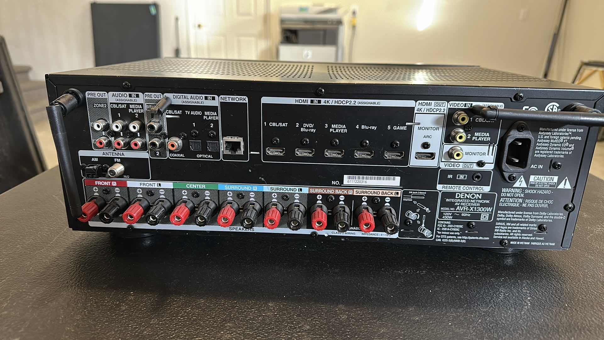 Photo 1 of DENON AV RECEIVER AVRX1300W