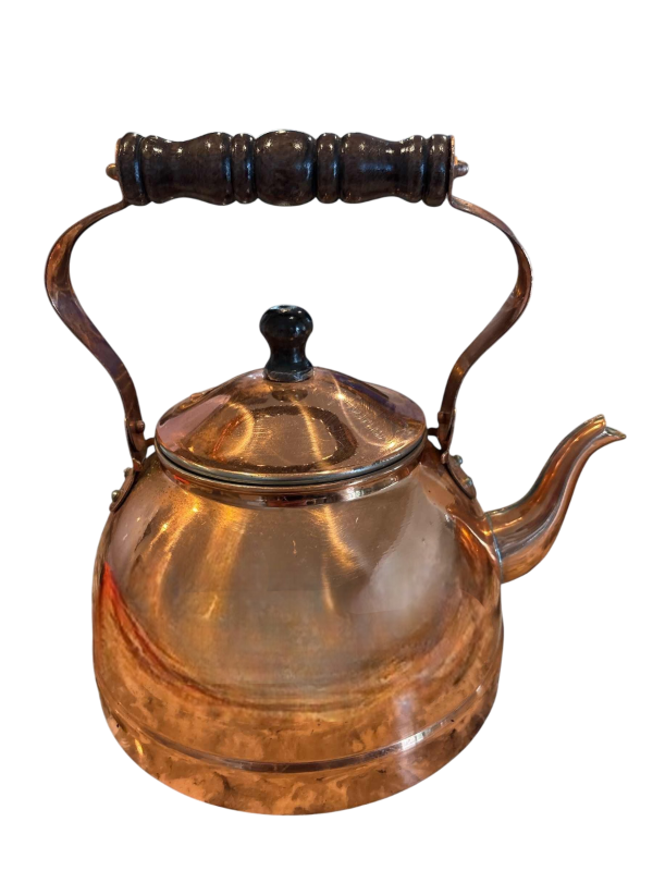 Photo 1 of (2)PCS COPPER POT & TEAPOT H8” $46