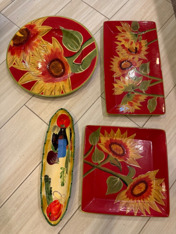 Photo 1 of 4-CERAMIC COLORFUL PLATTERS