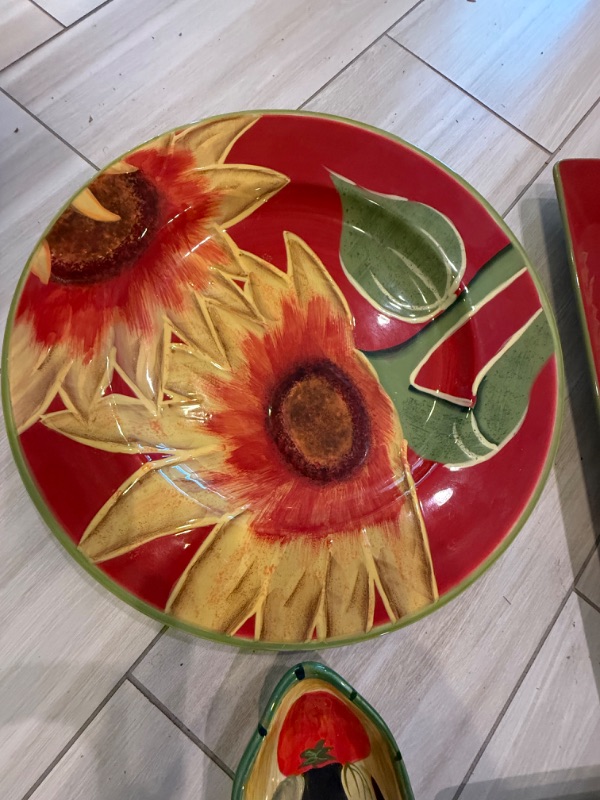 Photo 1 of 4-CERAMIC COLORFUL PLATTERS