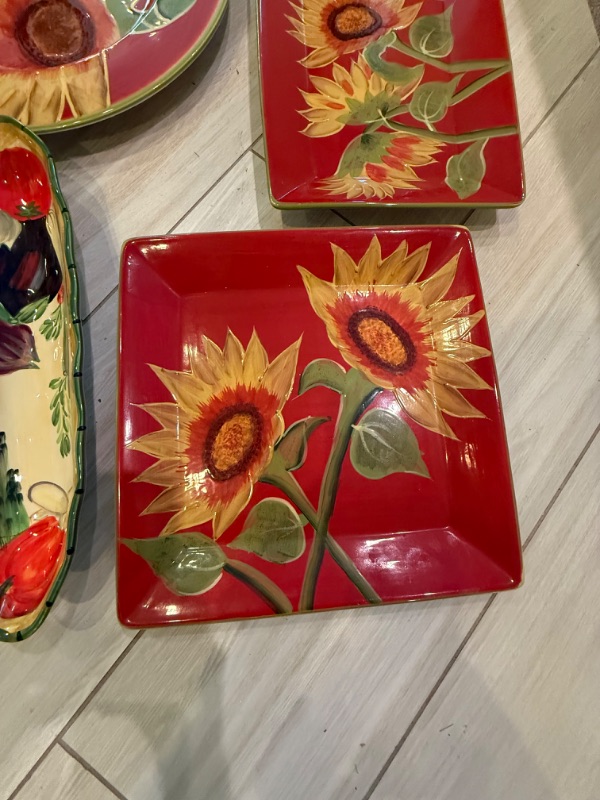 Photo 1 of 4-CERAMIC COLORFUL PLATTERS