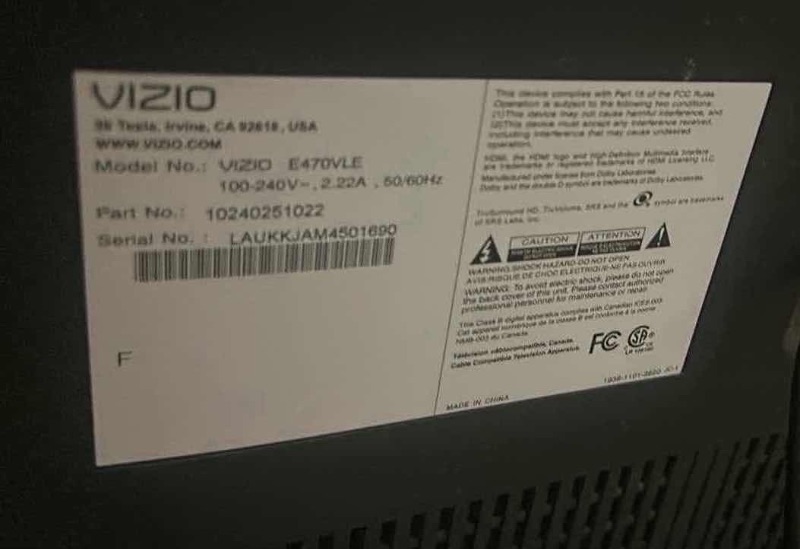Photo 1 of VIZIO 46" TV ON STAND W REMOTE