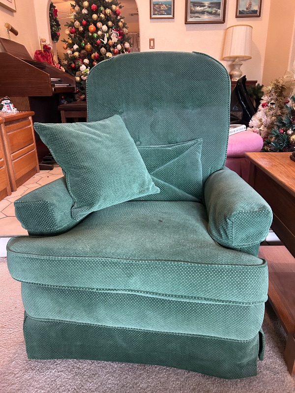 Photo 1 of FABRIC SWIVEL ROCKING CHAIR 29“ x 31“ x H39“