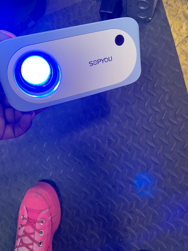 Photo 6 of [Ultra-Slim 1.97"| Netflix Licensed | AI Auto Focus | 360° Stand] Smart Mini Projector with WiFi 6 & Bluetooth, Built-in Netflix/YouTube/Disney+/Hulu, DBPOWER N5 Movie Projector for Bedroom (Black)