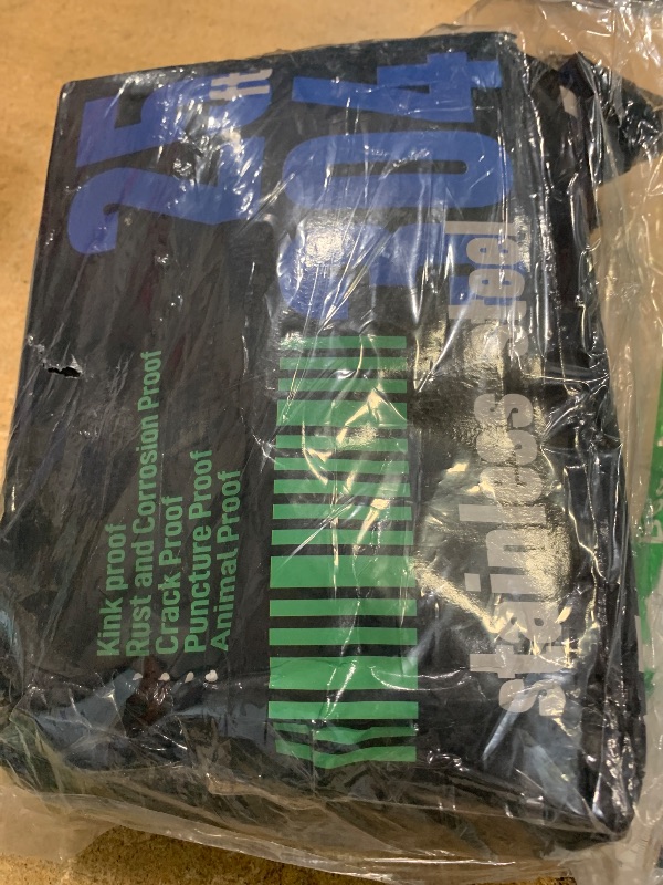 Photo 1 of 25FT Garden Hose, 304 Stainless Steel Water Hose, Flexible with a 10-Mode Nozzle Sprayer, No Kink, Lightweight, Puncture Proof, Ideal for Yard, Lawn, Outdoor, 5/8'' Outside Diameter