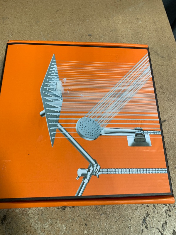 Photo 1 of 10 inch Rainfall Shower Head Combo Stainless Steel, THE FIRST WATERFALL mode, 10 Inch Rain Shower Head with Handheld 6 Spray Modes High Pressure, Overhead Shower Adjustable Extension Arm,Chrome