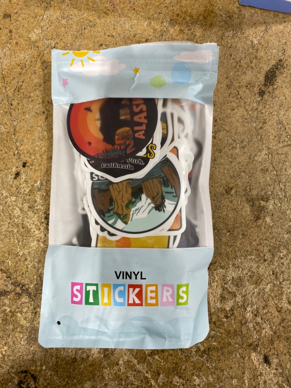 Photo 1 of 156 Pcs National Parks Sticker Pack, Outdoor Nature Camping Hiking Inspired Waterproof Vinyl Decals for Water Bottles Laptop Car, Travel Adventure Partks Sticker