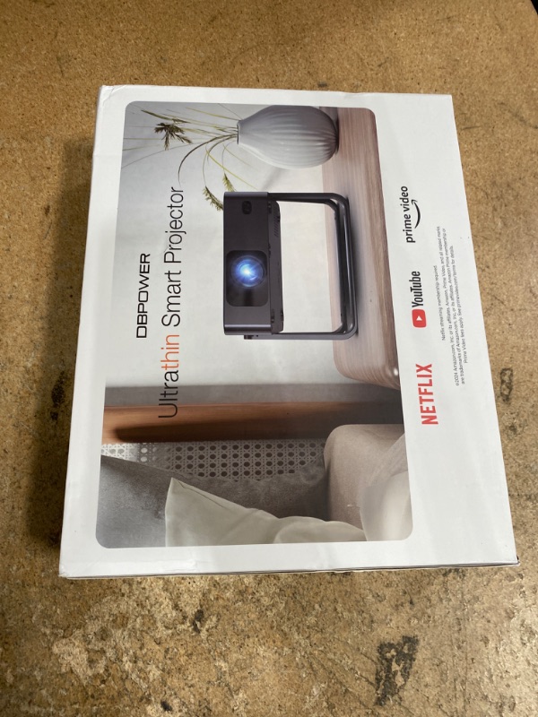 Photo 1 of [Ultra-Slim 1.97"| Netflix Licensed | AI Auto Focus | 360° Stand] Smart Mini Projector with WiFi 6 & Bluetooth, Built-in Netflix/YouTube/Disney+/Hulu, DBPOWER N5 Movie Projector for Bedroom (Black)