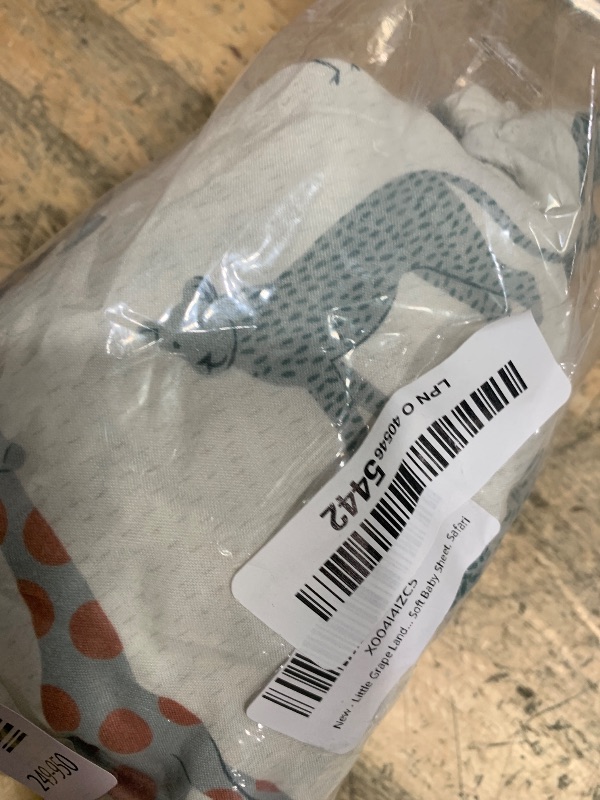 Photo 1 of **PARTIAL SET/ONLY 1 ** Little Grape Land Crib Sheets for Boys and Girls 2pk Baby Crib Fitted Sheet for Standard Size Crib and Toddler Mattress Super Soft Baby Sheet, Safari