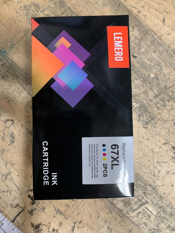 Photo 1 of 67XL Ink Cartridges Black/Color Combo Pack Remanufactured Ink Cartridge Replacement for HP Ink 67 67XL HP Printer Ink 67 for Deskjet 2752e 2755e 2700 Envy 6055e 6000 Printer, 2-Pack