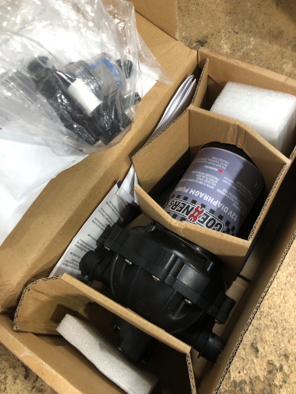 Photo 1 of [Upgraded Version] Fresh Water Pump, 12V DC Water Pump, 6.5GPM 70PSI Five Chamber Self-Priming Diaphragm Pump with Heavy Duty Pressure Switch and Strainer for RV, Marine, Yacht, Caravan