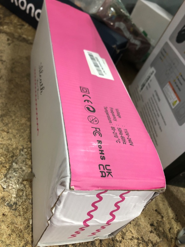 Photo 1 of 1.25 inch Three Barrel Curling Iron: Aleath Large 3 Barrel Hair Crimper with LCD Display - Dual Voltage Hair Waver Jumbo