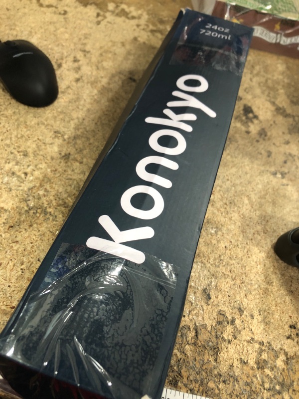 Photo 1 of (USED/FAIR) Konokyo Insulated Water Bottle 24oz Stainless Steel Sport Bottles with 3 Lids,Marble Midnight