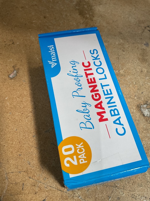 Photo 1 of 20 Pack Magnetic Cabinet Locks Baby Proofing - Vmaisi Children Proof Cupboard Drawers Latches - Adhesive Easy Installation