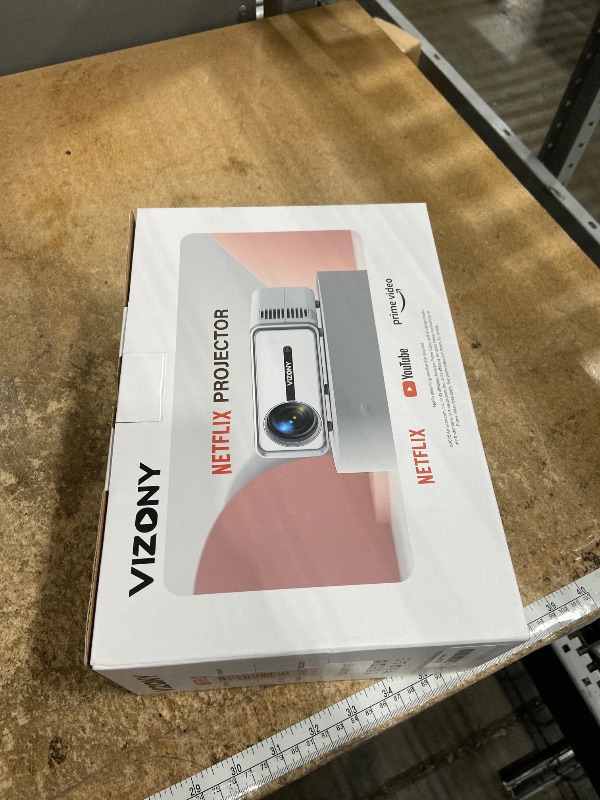 Photo 1 of [Netflix Licensed/Dolby Audio] Smart Projector with WiFi and Bluetooth, VIZONY Native 1080P Projector with Apps Built in Netflix, Youtube, Hulu, Disney+, Portable Mini Projector for Indoor/Outdoor