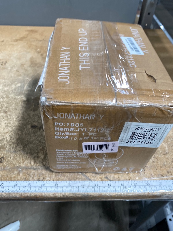 Photo 1 of **MISSING POWER/CHARGING CABLE** JONATHAN Y JYL7112C Owen 6.13" Modern Minimalist Iron Rechargeable Integrated LED Table Lamp Contemporary Bedside Desk Nightstand Lamp for Bedroom Living Room Office, Brass Gold/White