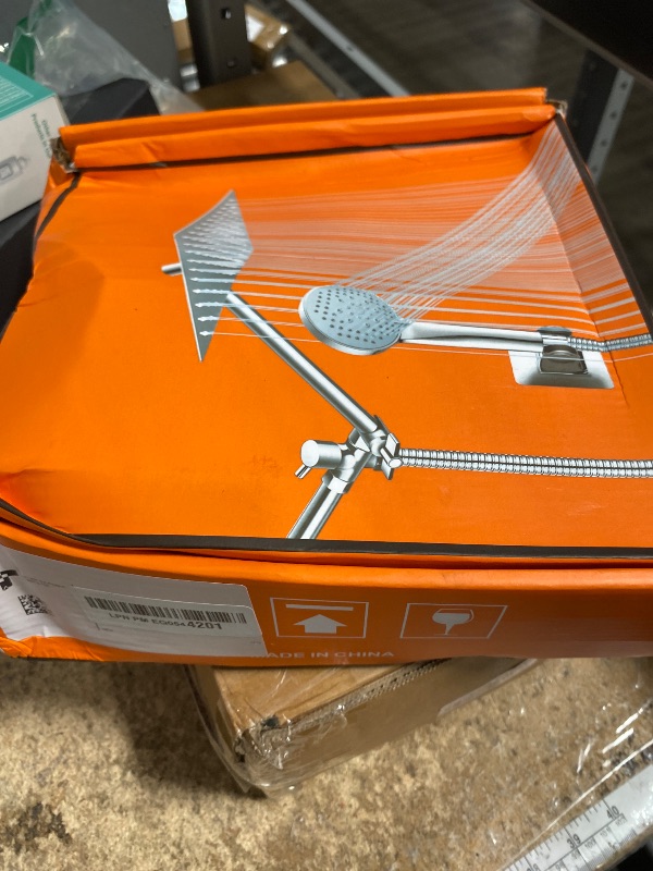 Photo 1 of 10 inch Rainfall Shower Head Combo Stainless Steel, THE FIRST WATERFALL mode, 10 Inch Rain Shower Head with Handheld 6 Spray Modes High Pressure, Overhead Shower Adjustable Extension Arm,Chrome