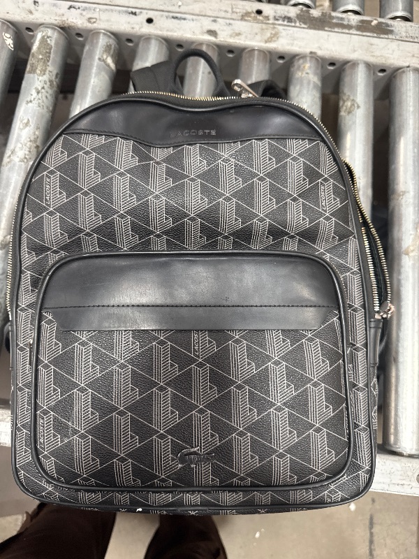 Photo 1 of *ZIPPER DAMAGE* LACOSTE BACKPACK BLACK AND GREY 